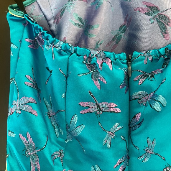 Vintage Dragonfly 100% Silk Cheongsam Tie Halter - Picture 5 of 13